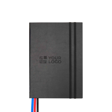 Caderno de capa dura de plástico reciclado com agenda diária A5