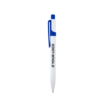 Caneta sofisticada de plástico reciclado bicolor, tinta azul