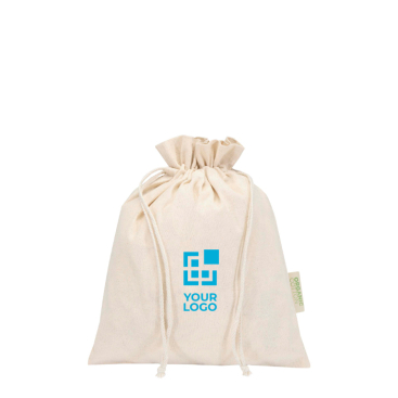 Saco-oferta de algodão com fecho de cordão 140 g/m2