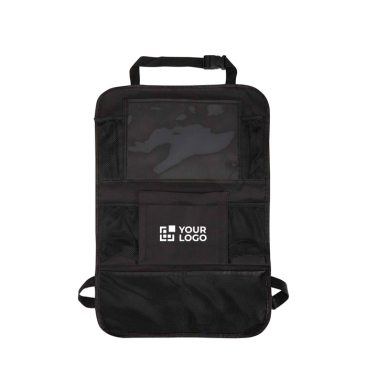 Organizador para carro com bolsos de malha e janela