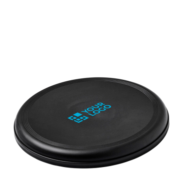 Frisbee redondo de plástico reciclado com acabamento salpicado