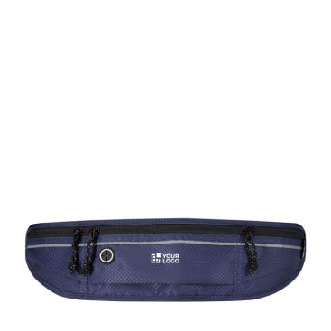 Bolsa de cintura para corrida com vários bolsos e elementos refletores