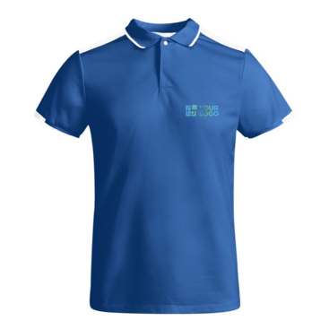 Polo poliéster de manga curta para homem bicolor 140 g/m2 Roly 