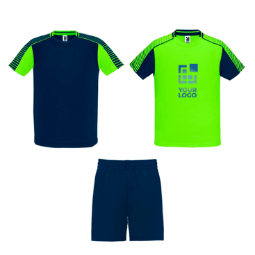Conjunto desportivo unissexo, poliéster, 2 t-shirts 140 g/m2 Roly 