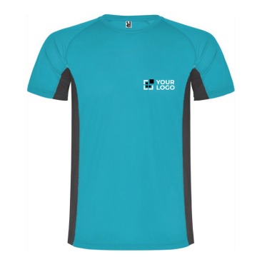 T-shirt desportiva de poliéster para homem bicolor 140 g/m2 Roly 