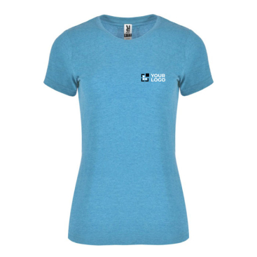 T-shirt jaspeada de algodão e poliéster para mulher 150 g/m2 Roly 