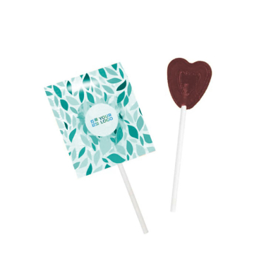 Original chupa-chupa em forma de coração com embalagem personalizável