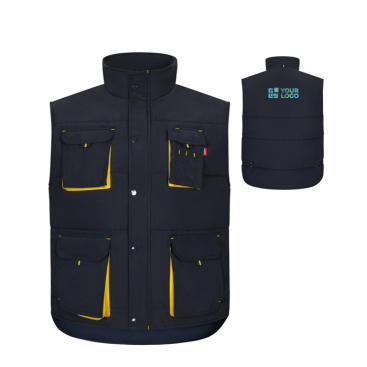 Colete trabalho multibolsos poliéster fecho de correr 120 g/m2 Velilla 