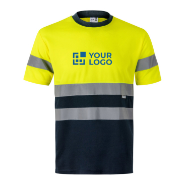 T-shirt trabalho técnica, poliéster alta visibilidade 140 g/m2 Velilla 