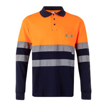 Polo de trabalho, piqué, manga comprida muito visível 150 g/m2 Velilla 