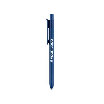 Caneta feita a partir de pacotes de leite, tinta azul