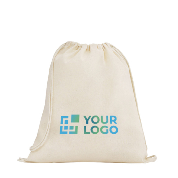 Mochila de cordão natural totalmente feita de algodão 140 g/m2