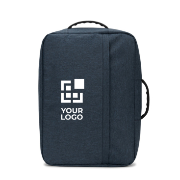 Mochila compacta de poliéster reciclado com pega para trolley 15,6''