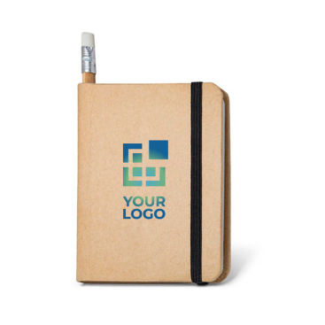 Caderno com capa rígida em cartão e lápis vista principal