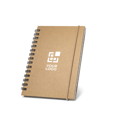 Caderno espiral A6 com capa rígida em cartão vista principal