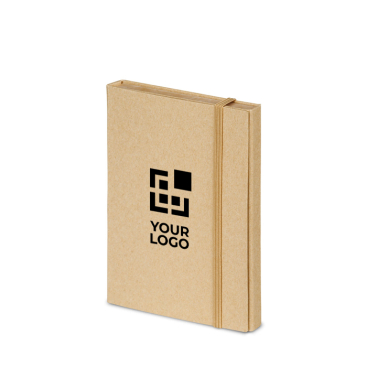 Bloco de notas papel reciclado com adesivos, régua e caneta PocketDesk