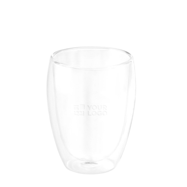Copo de vidro de parede dupla com isolamento de ar 350 ml