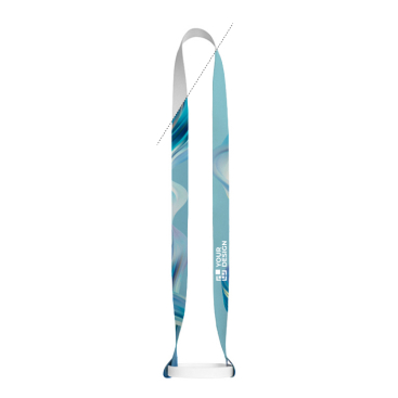 Lanyard de poliéster reciclado com porta-copo de silicone 2cm