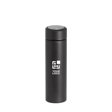 Termo com corpo duplo e infusor para chá cor preto