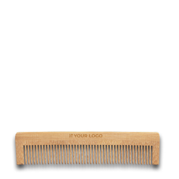 Pente de bambu natural com estojo de papel kraft reciclado incluído