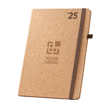 Agenda personalizada com capa de cortiça vista principal