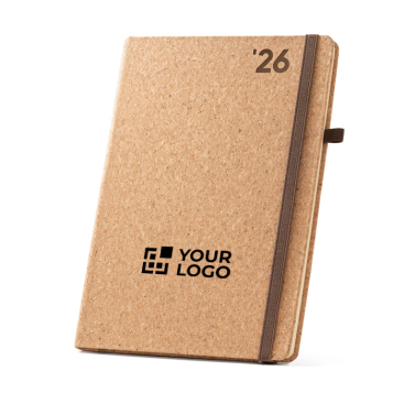 Agenda personalizada com capa de cortiça vista principal