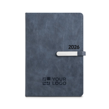 Agendas 2025 personalizadas com caneta vista principal