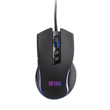 Rato gaming com botões de jogo e 8 modos de iluminação