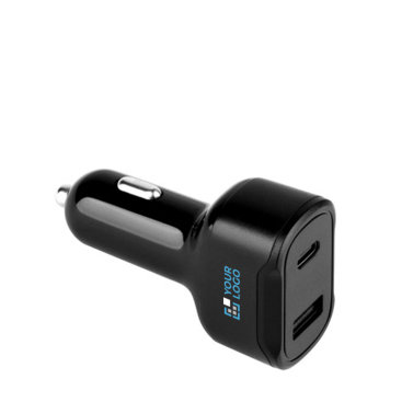 Adaptador para isqueiro ultrarrápido com duas portas USB