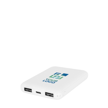 Powerbank de plástico reciclado com indicador de carga 5000 mAh