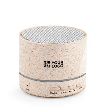 Colunas portáteis de fibra de palha com Bluetooth e potência de 3 W