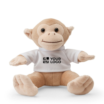 Peluche em forma de macaco com t-shirt para personalização