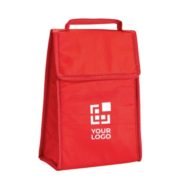 Bolsa térmica dobrável com logotipo cor azul