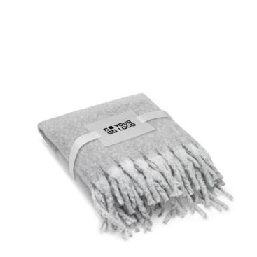 Manta em poliéster reciclado com toque suave tipo mohair 300 g/m²