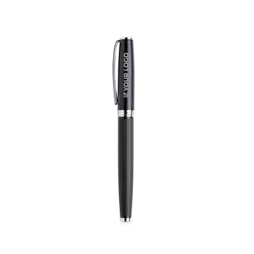 Roller de metal elegante com corpo com relevo e tinta preta