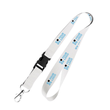 Lanyard de poliéster de 2 cm com tip top e mosquetão metálico vista principal
