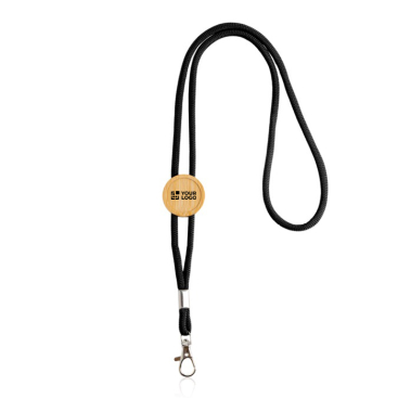 Lanyard ecológico com design tubular e ajuste feito de bambu