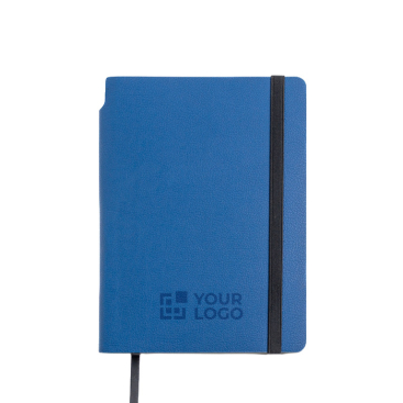 Bloco A5 em pele sintética reciclada com capa flexível, folhas lisas