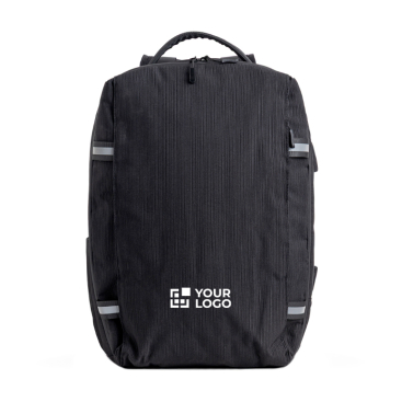 Mochila de bambu jacquard com fechos de correr impermeáveis PC 15,6''