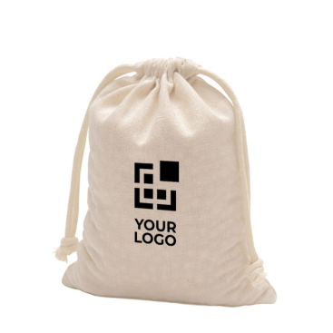 Saco de algodão com cordão e asas de transporte 110 g/m2