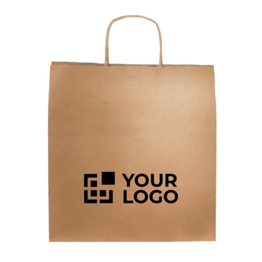 Saco ecológico com logo, papel kraft ideal para presentes 115 g/m² vista principal