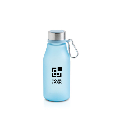 Garrafa de plástico reciclado estilo mate com mosquetão 350 ml