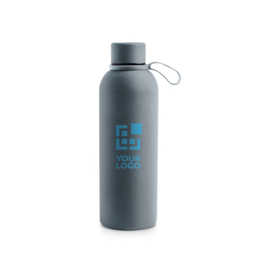 Garrafa térmica de aço inoxidável com acabamento de borracha 500 ml