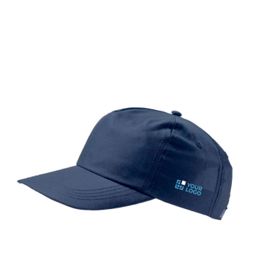 Boné de poliéster reciclado com pala curva 125 g/m2 vista principal