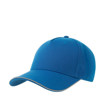 Boné de poliéster com pala e fecho refletores 200 g/m2