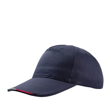 Boné de algodão de cores com a bandeira italiana na pala