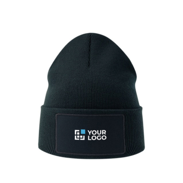 Gorro de poliéster reciclado de camada dupla e patch personalizado
