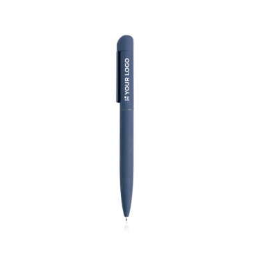 Caneta elegante de aço inoxidável reciclado, tinta azul