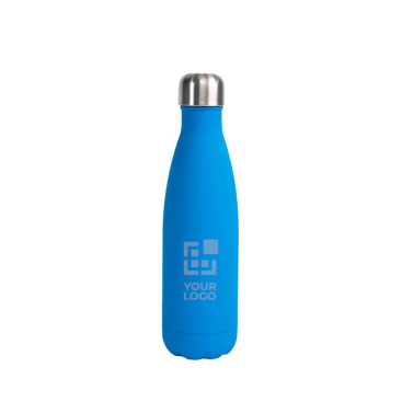 Garrafa de aço de parede dupla com acabamento de borracha 500 ml vista principal