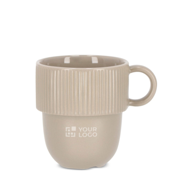Caneca empilhável de porcelana com pequena asa superior 270 ml